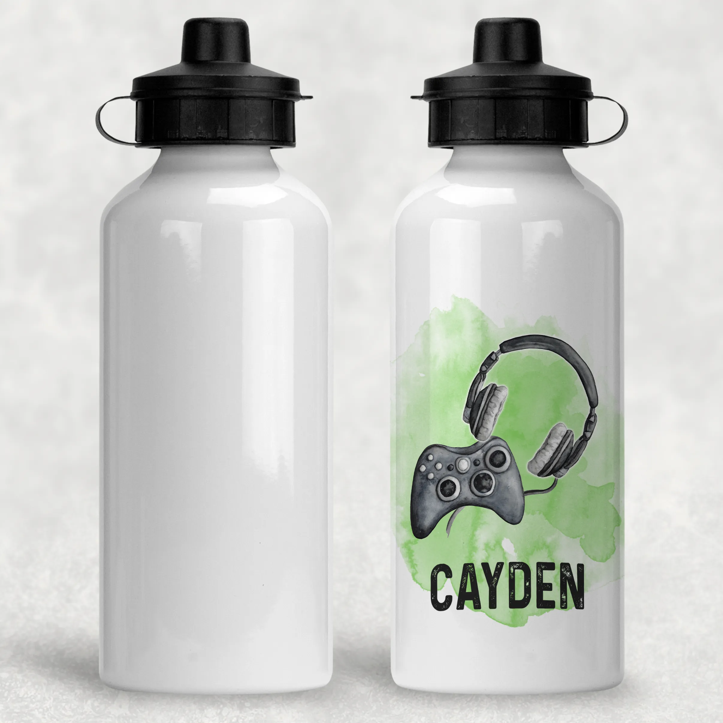 Gamer Headset Personalised Water Bottle - 400/600ml