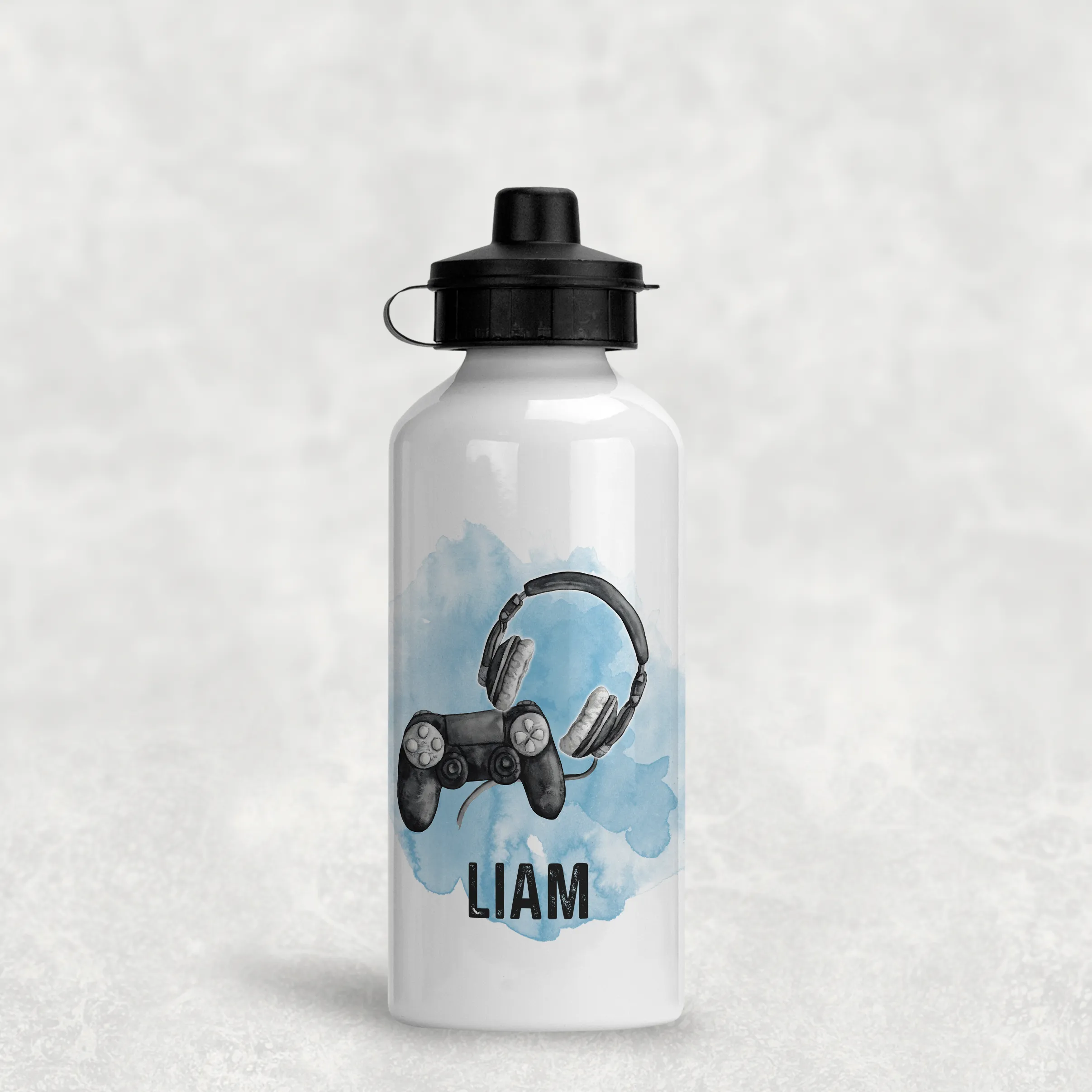 Gamer Headset Personalised Water Bottle - 400/600ml