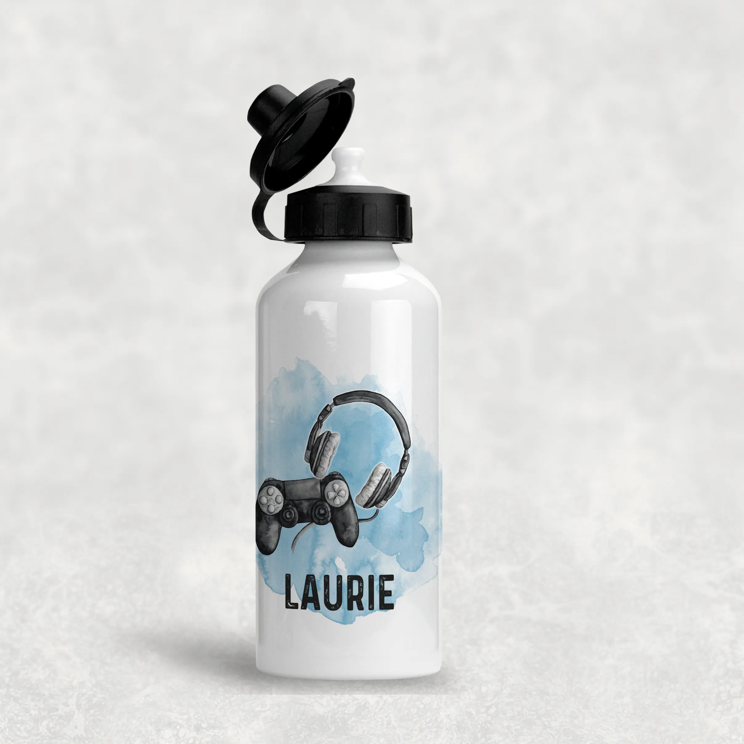 Gamer Headset Personalised Water Bottle - 400/600ml