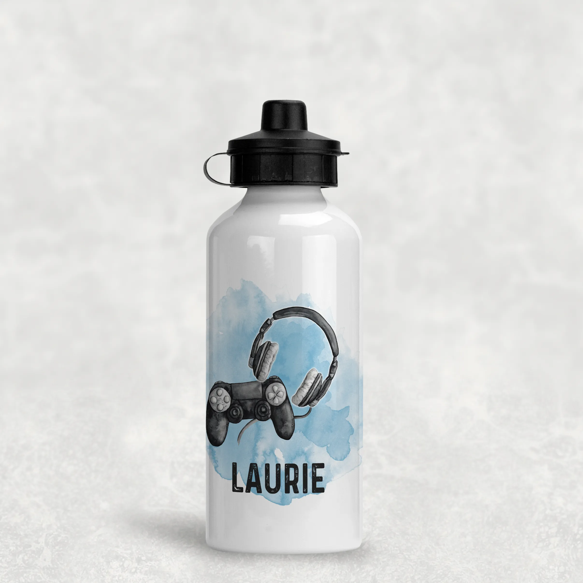 Gamer Headset Personalised Water Bottle - 400/600ml