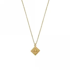 Gold Diamond Cut Chain With Moon Magic Pendant GCDC23351