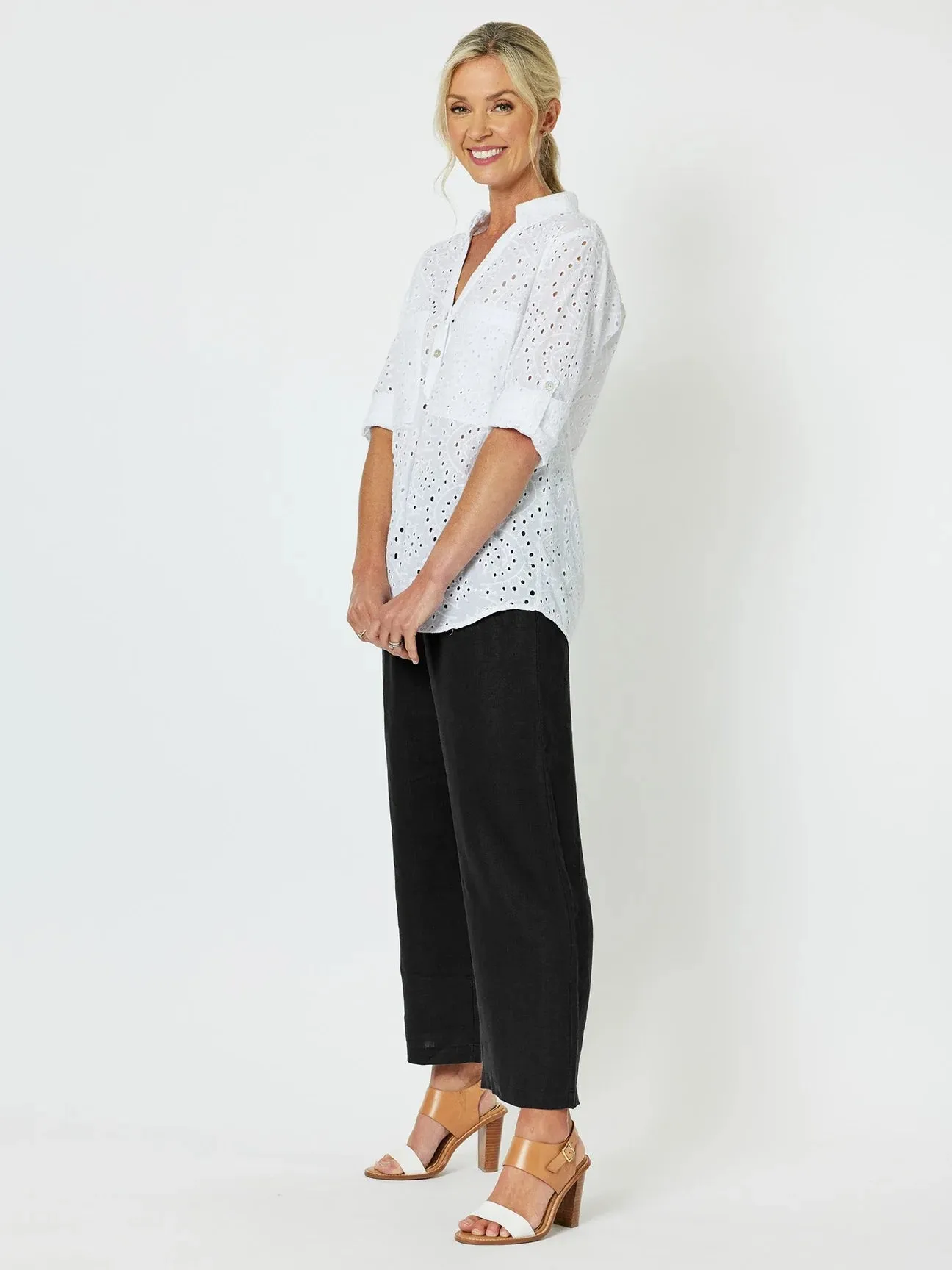 GORDON SMITH Wide Leg Pant Black