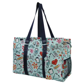 Groovy Nurse NGIL Zippered Caddy Large Organizer Tote Bag