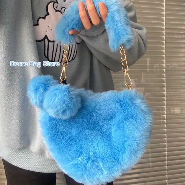 Heart Shaped Purse/Heart Shaped kate spade purse/Heart Shaped purse kate spade/GORGEOUS FAUX FUR HEART SHAPE HANDBAGS/heart shaped bag