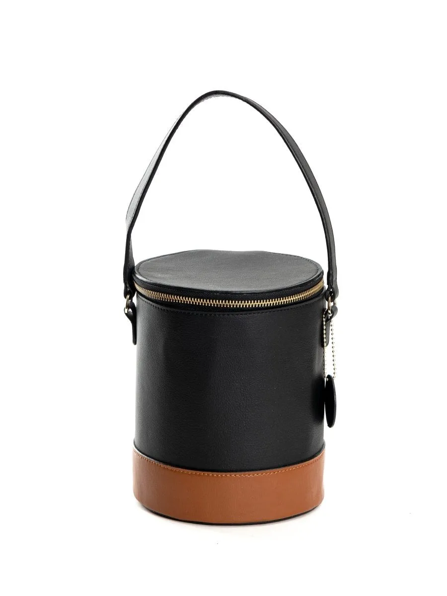 Hemera (Black & Gingerbread) | Women's Bag made with Apple Leather