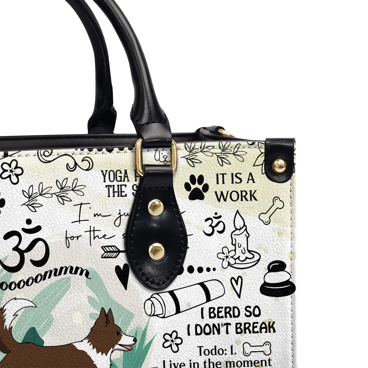 I'm Nicer After Yoga - Personalized Leather Hand Bag SBLHBT72