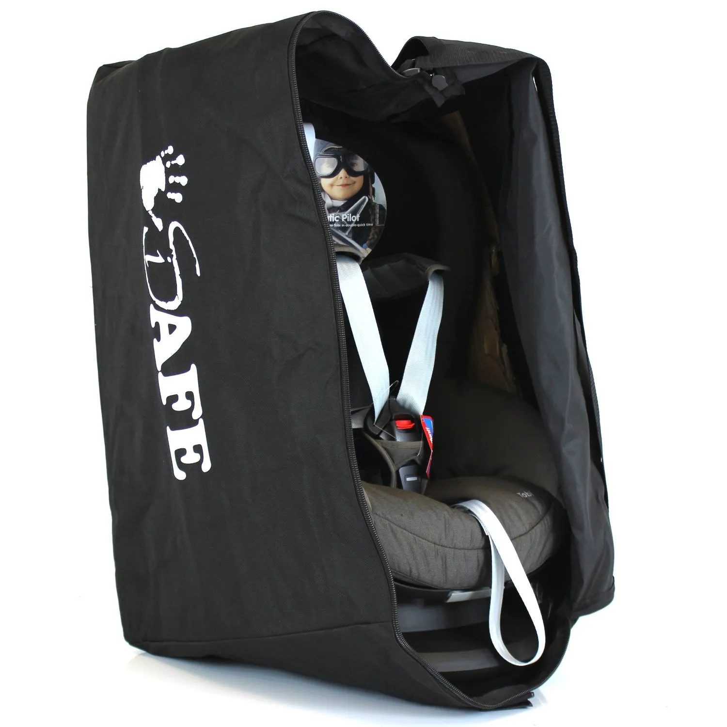 iSafe Universal Carseat Travel / Storage Bag For Maxi-Cosi Familyfix Pearl Car Seat & Base (Black Raven)