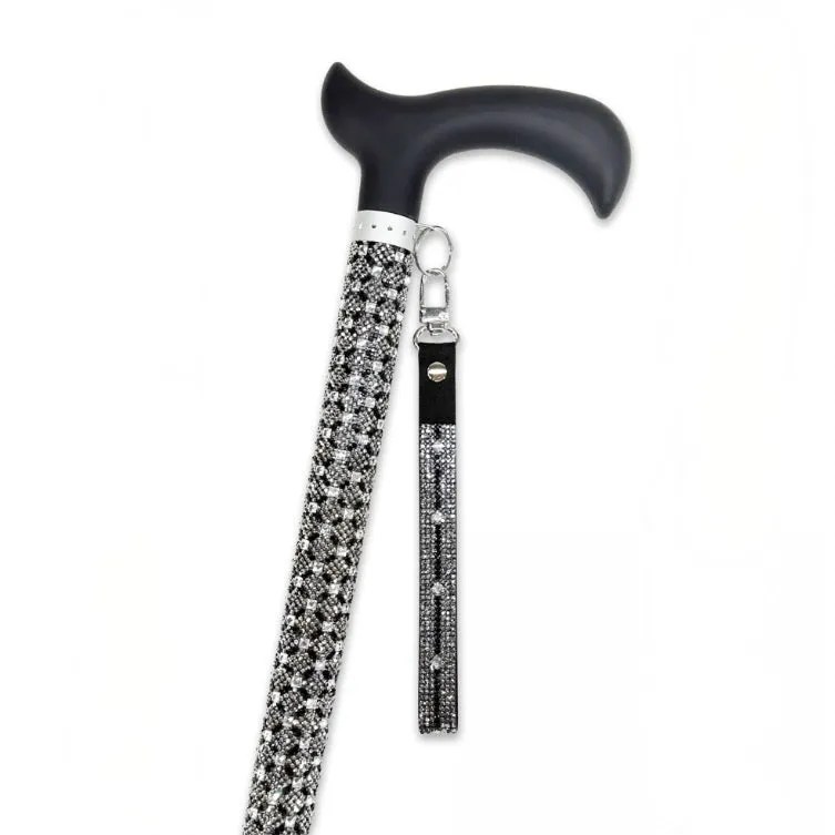 Jacqueline Kent "Sugar Cane" Hematite Cross Adjustable Medical Cane