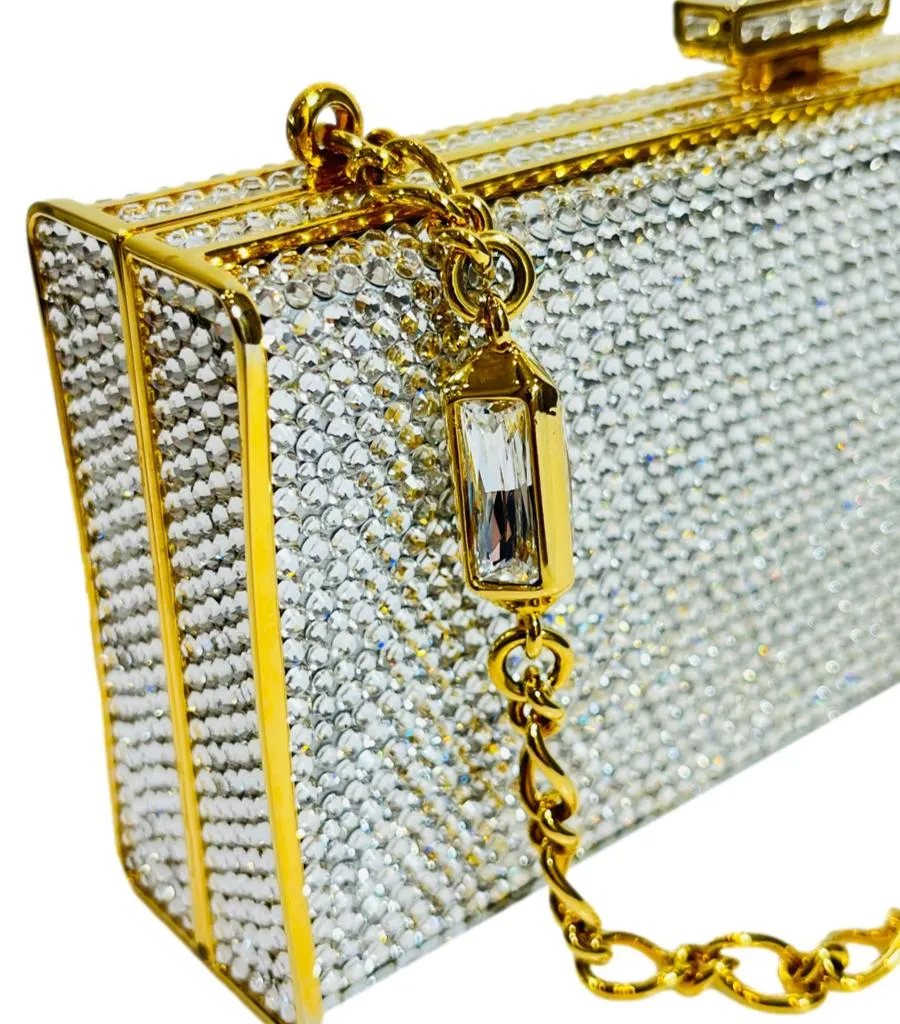 Judith Leiber Swarovski Crystal Embellished  Bag With Matching Mirror & Coin Purse