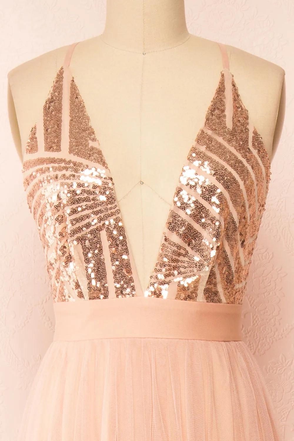 Kaia Pink | Dusty Pink Sequin Gown