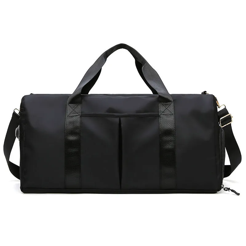 Large capacity sports fitness bag fashion simple leisure short distance travel bag dry wet separation Yoga handbag