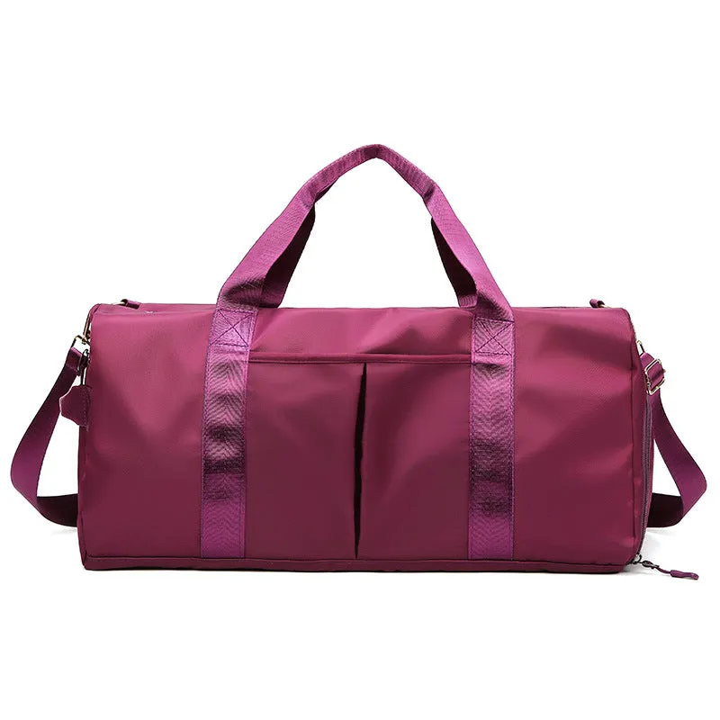 Large capacity sports fitness bag fashion simple leisure short distance travel bag dry wet separation Yoga handbag