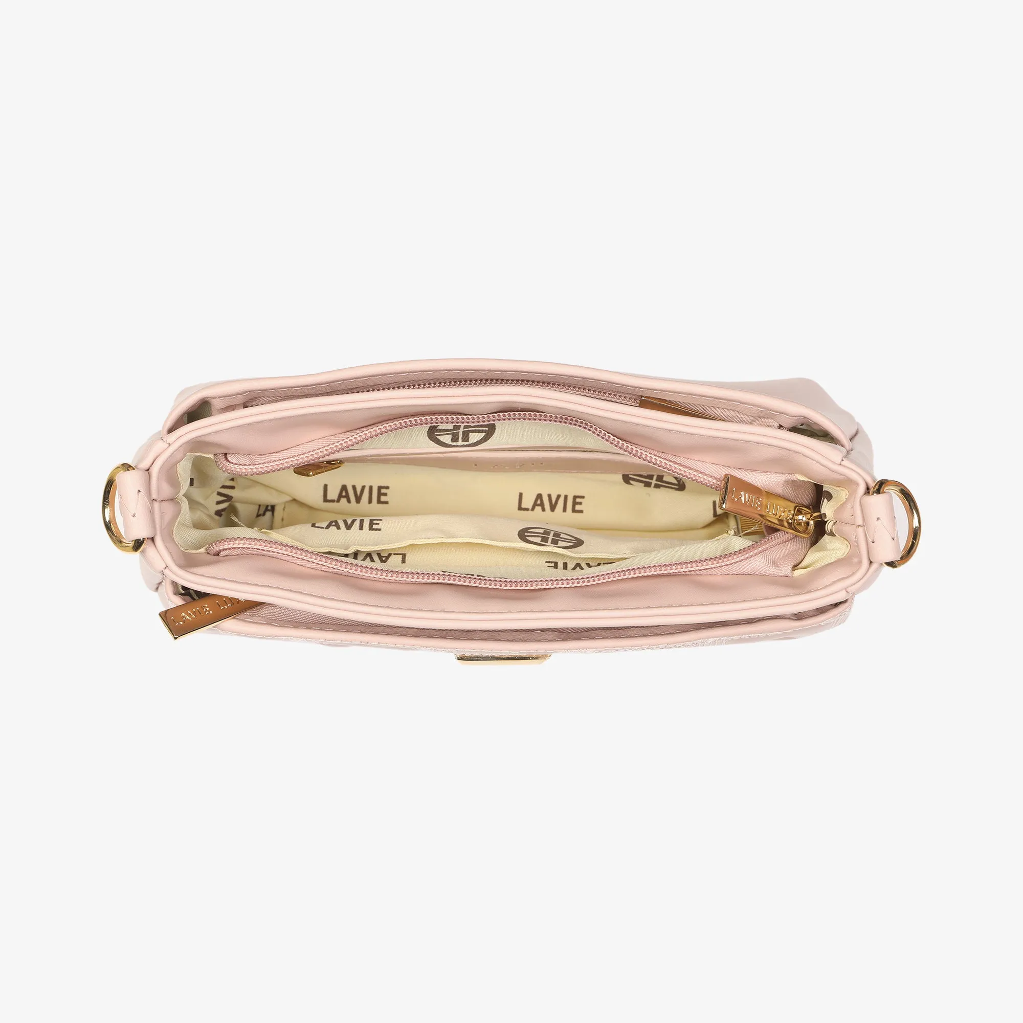 Lavie Luxe Helena Rose Pink Small Women's 3 Compartment Sling