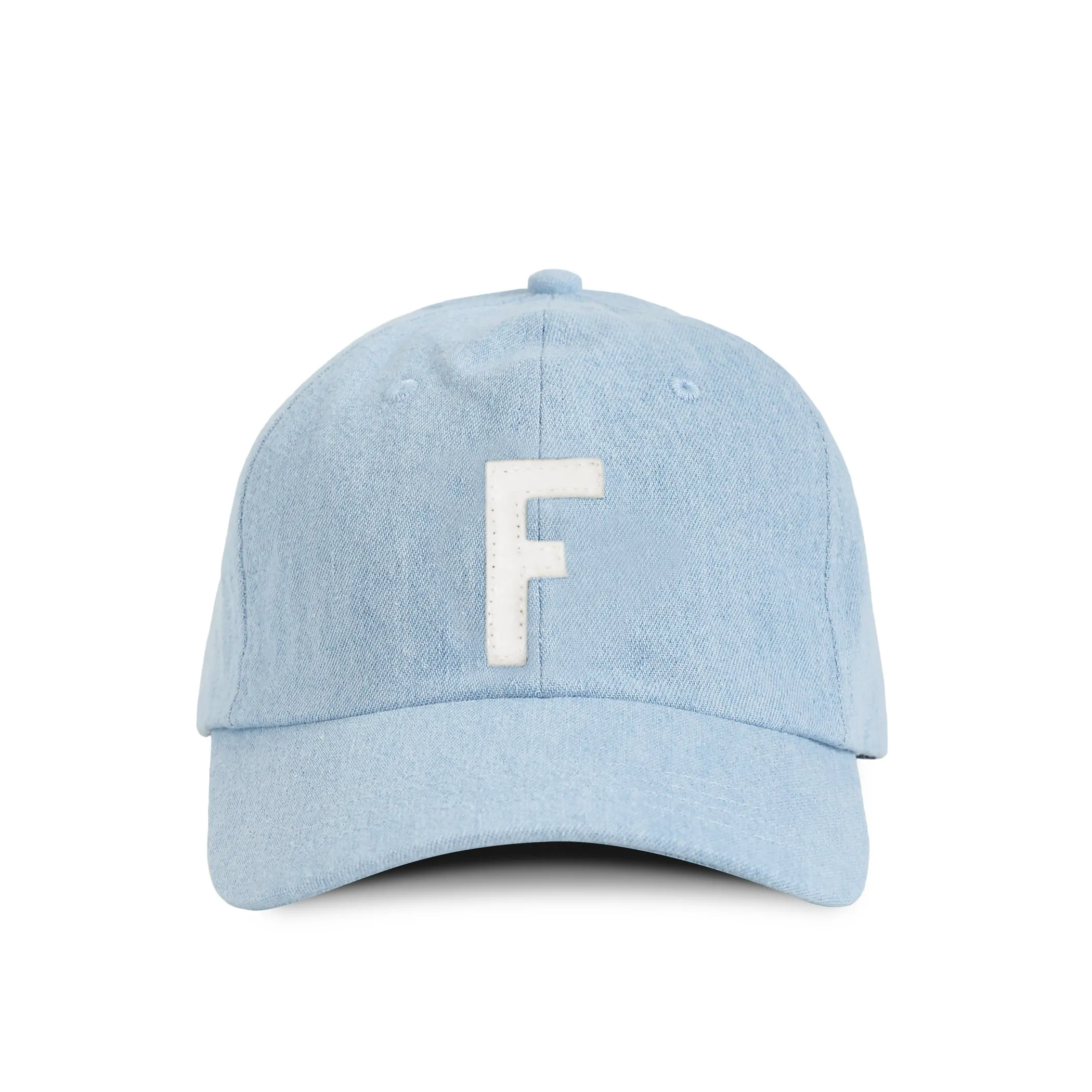 Letter F Baseball Hat Denim