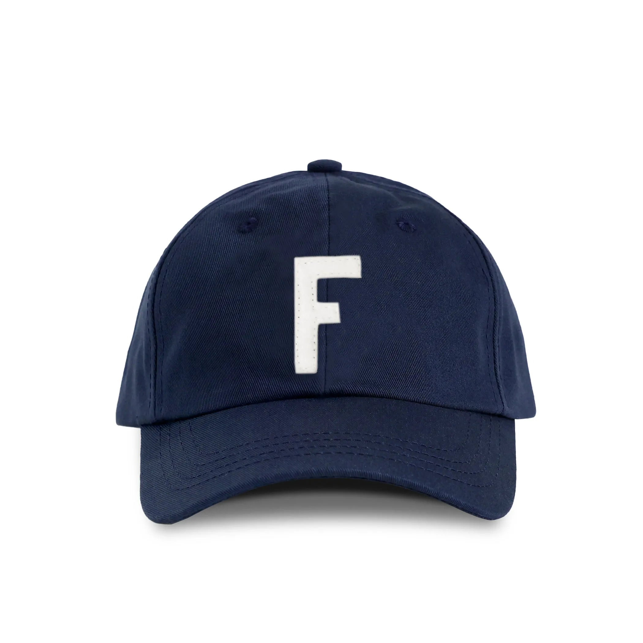 Letter F Baseball Hat Navy