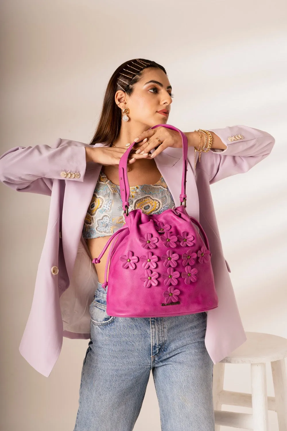 Lille 3d Floral Bucket Bag