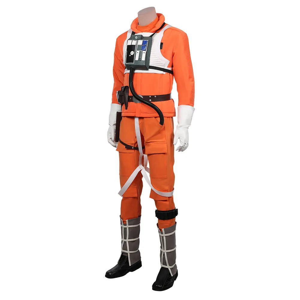 Luke Skywalker Pilot Jumpsuit Halloween Carnival Suit Cosplay Costume