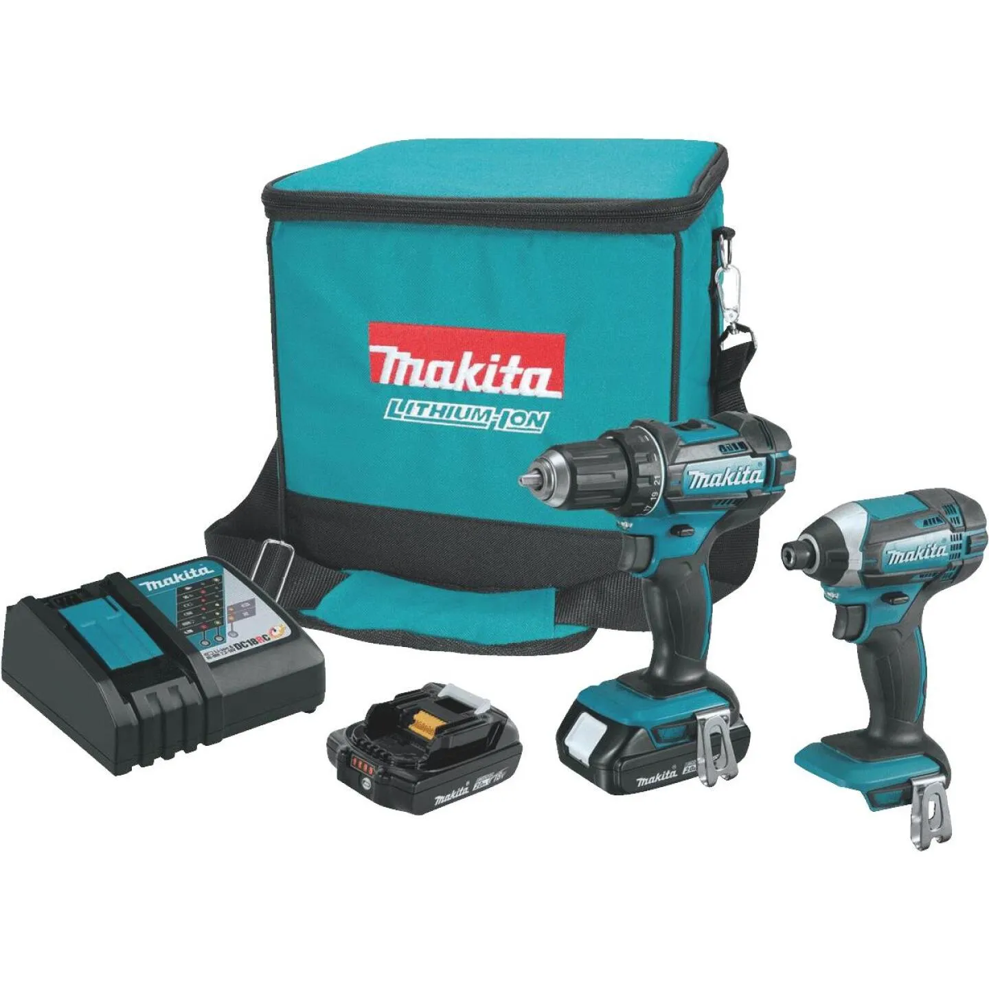 Makita 2-Tool 18V LXT Lithium-Ion Drill/Driver & Impact Driver Cordless Tool Combo Kit