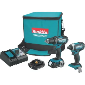 Makita 2-Tool 18V LXT Lithium-Ion Drill/Driver & Impact Driver Cordless Tool Combo Kit