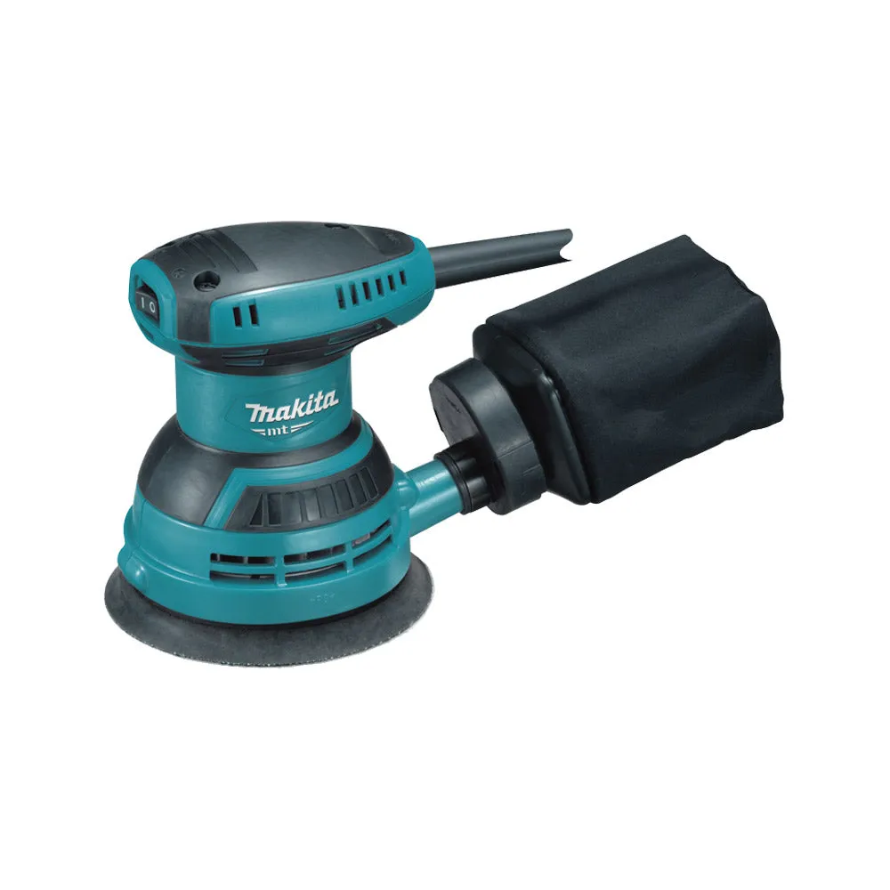 MAKITA MT RANDOM ORBIT SANDER 125MM DIA 12.000 O/MIN 240W WITH DUST BAG