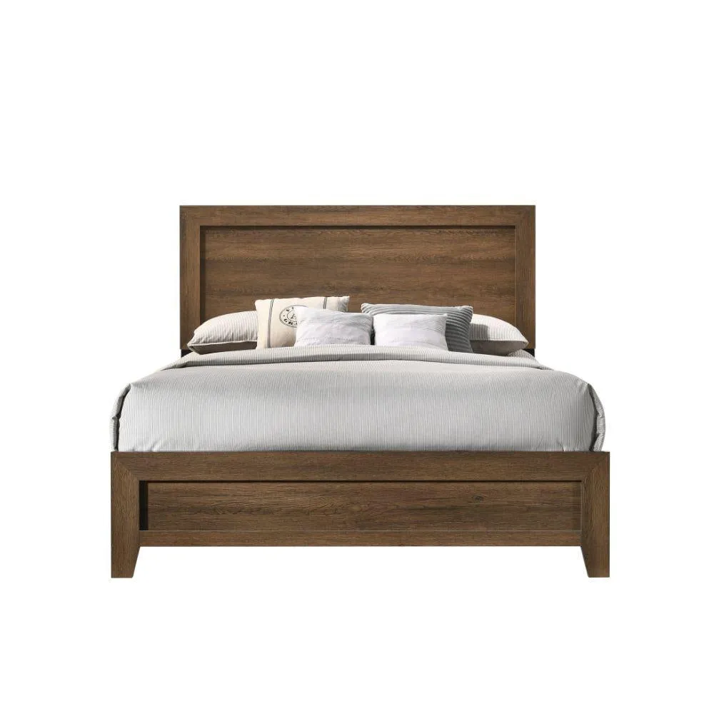 Miquell - Queen Bed - Brown, Light - 84"