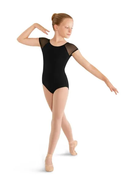 Mirella M411C Child Soft Mesh Cap Sleeve Leotard