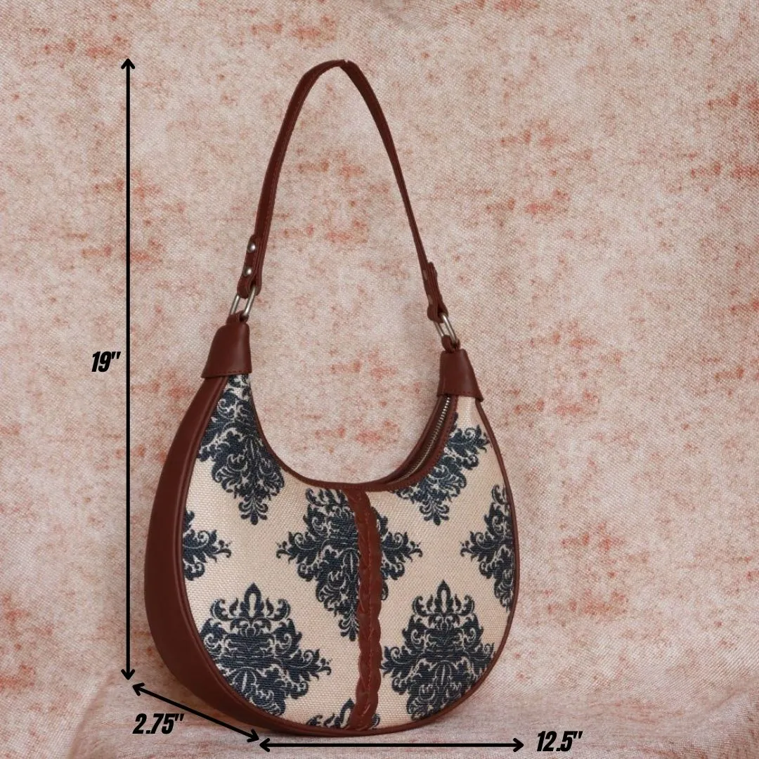 Mughal Motif Hobo Bag