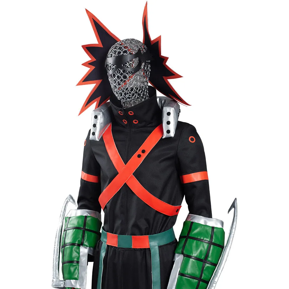 My Hero Academia S5 Bakugou Katsuki Cosplay Costume Battle Outfits Halloween Carnival Suit