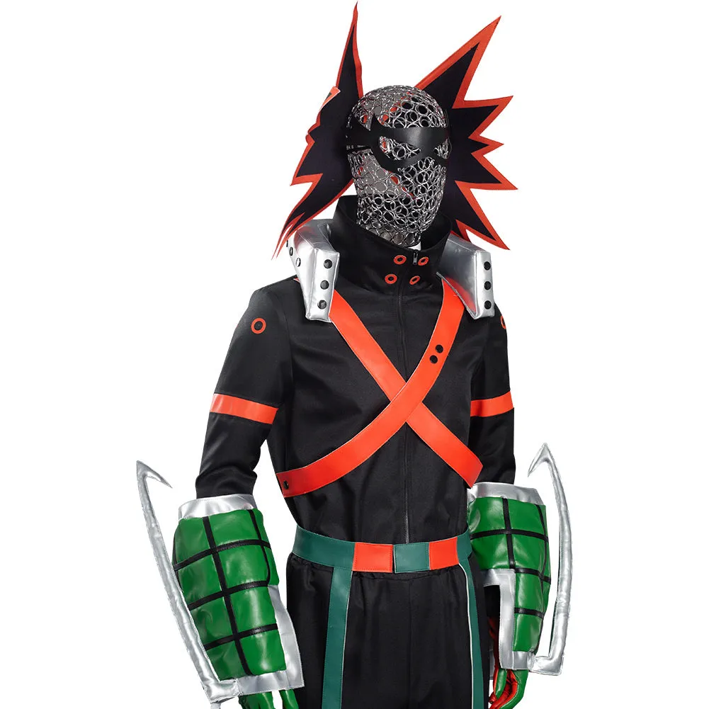 My Hero Academia S5 Bakugou Katsuki Cosplay Costume Battle Outfits Halloween Carnival Suit