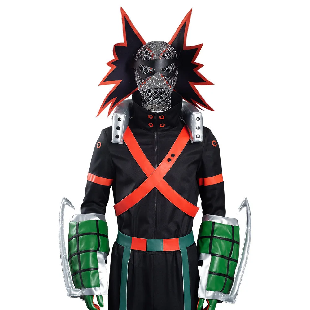 My Hero Academia S5 Bakugou Katsuki Cosplay Costume Battle Outfits Halloween Carnival Suit