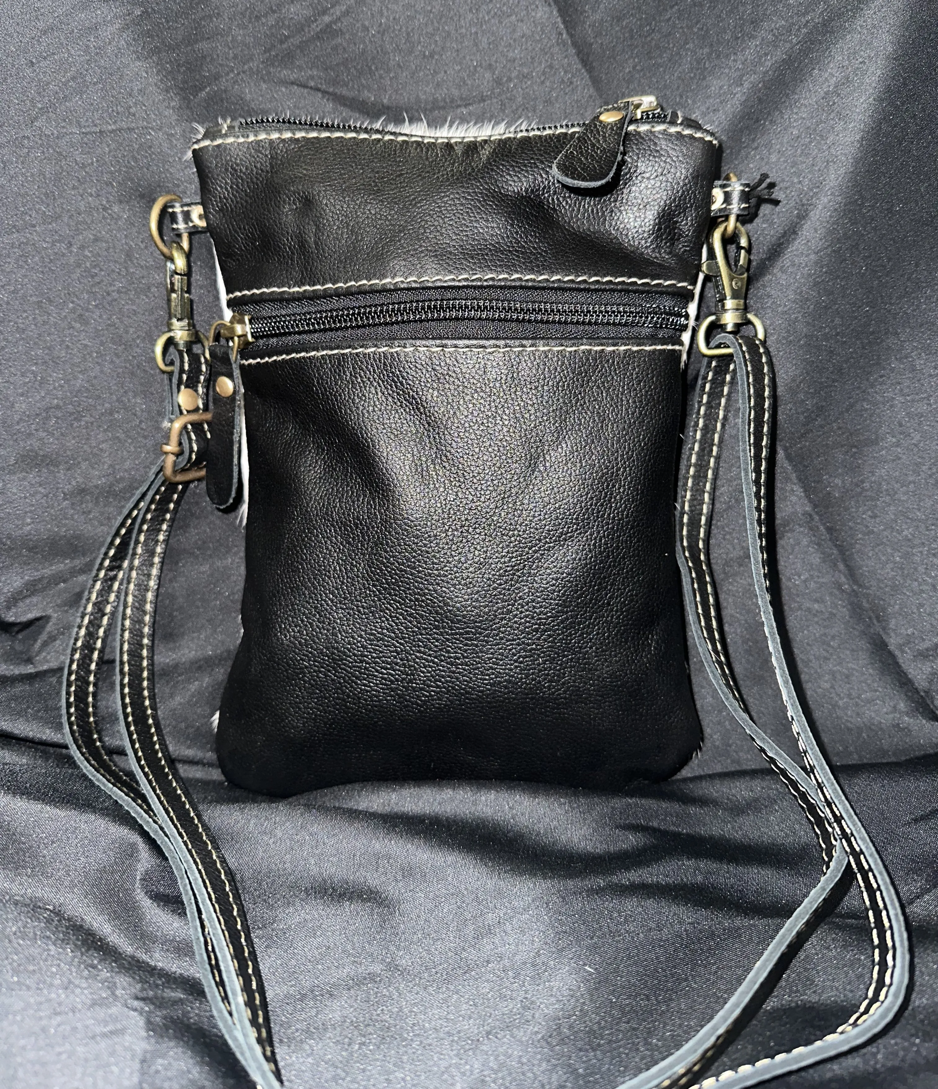 Myra Bag: "BLACK AND WHITE CROSSBODY BAG"