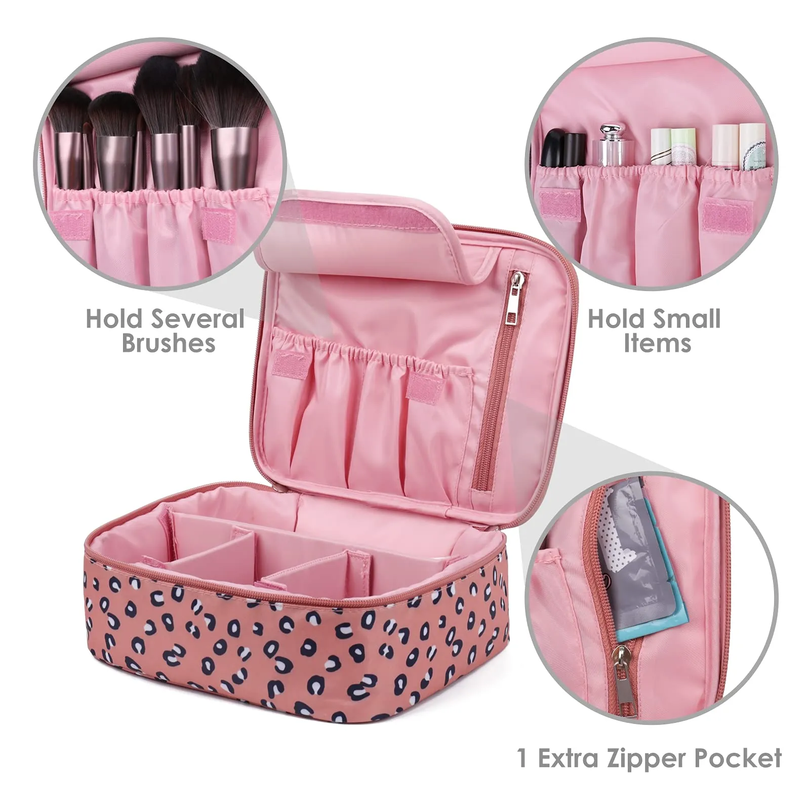 Narwey Travel Large Cosmetic Case Makeup Bag