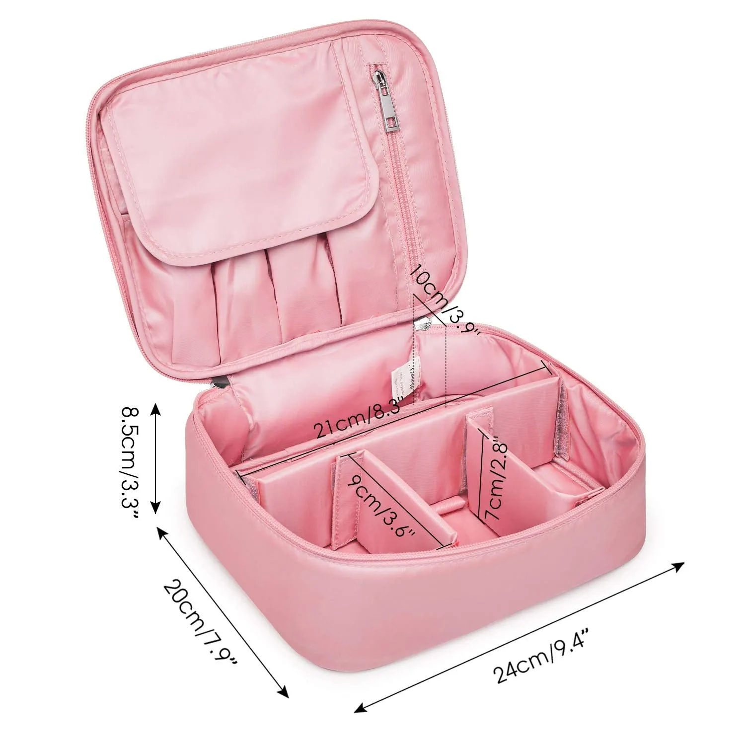 Narwey Travel Large Cosmetic Case Makeup Bag