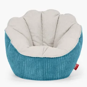 Natalia Sacco Bean Bag Chair - Boucle & Cord Aegean Blue