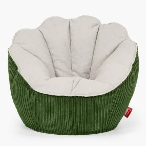 Natalia Sacco Bean Bag Chair - Boucle & Cord Forest Green