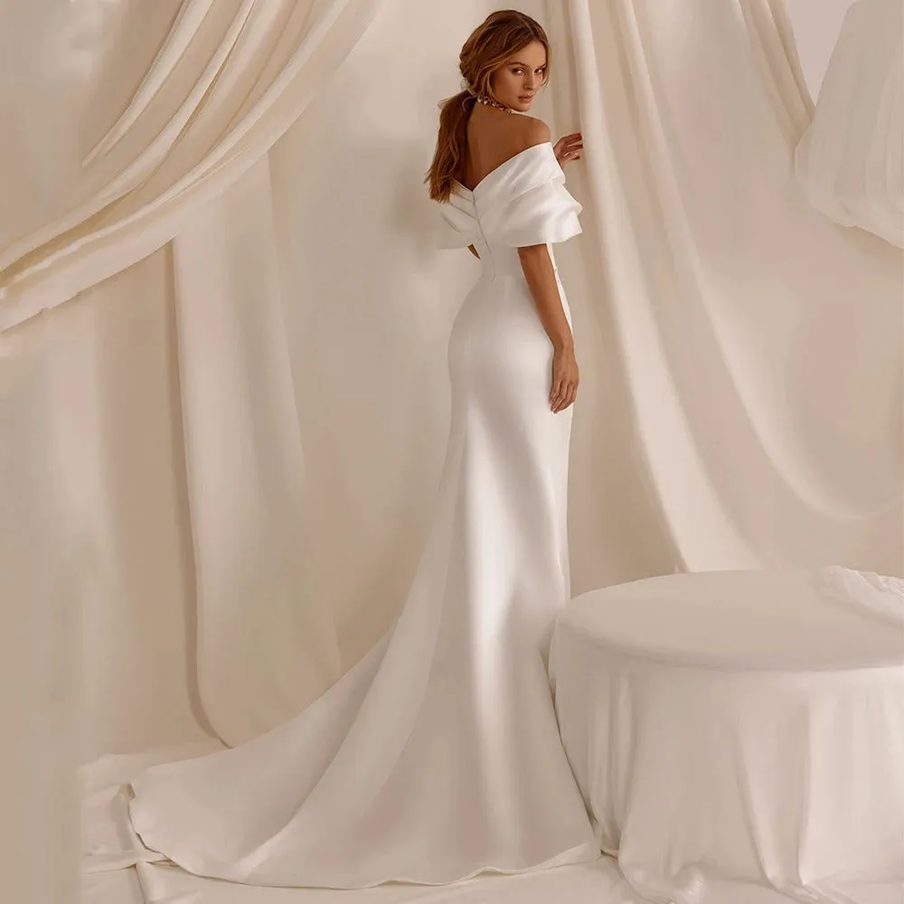 New Arrival Mermaid Off The Shoulder Wedding Dress