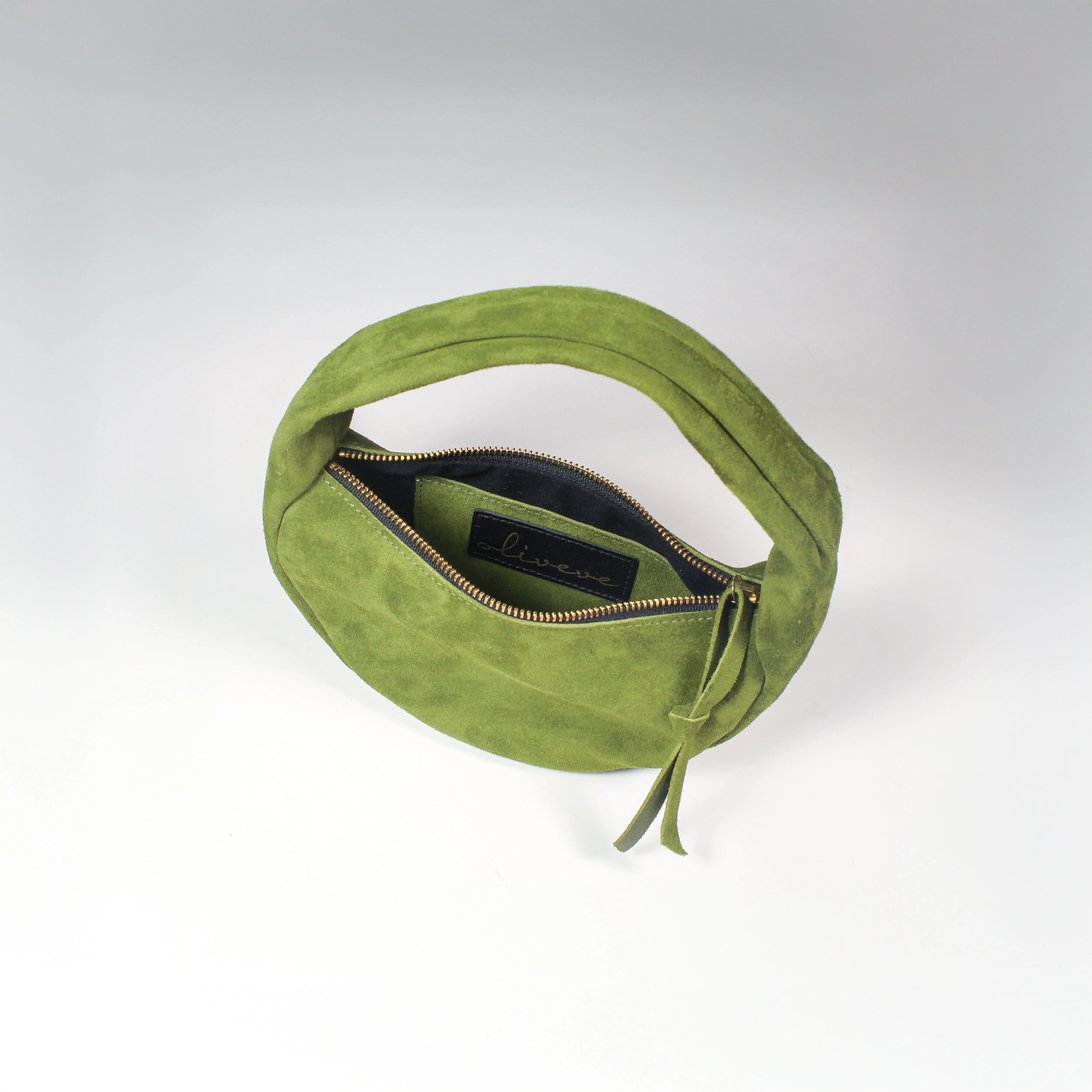 NEW! Celeste Baguette in Avocado Suede by Oliveve Handbags