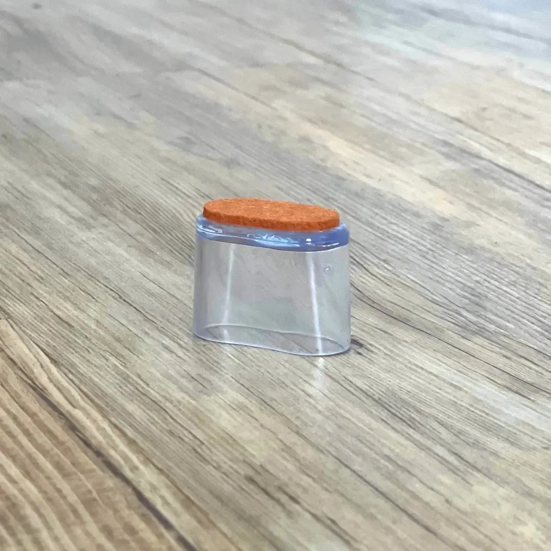 NEW Oval Felt Hybrid Silicone Chair Tips