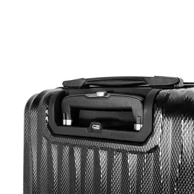 New - SWISSGEAR Energie USB Port PolyCarb Hardside Carry On Spinner Suitcase - Black