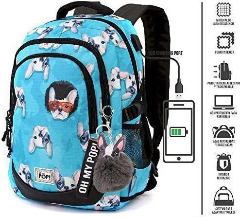 Oh My Pop! Doggy-Running HS Backpack School Daypack 44 cm