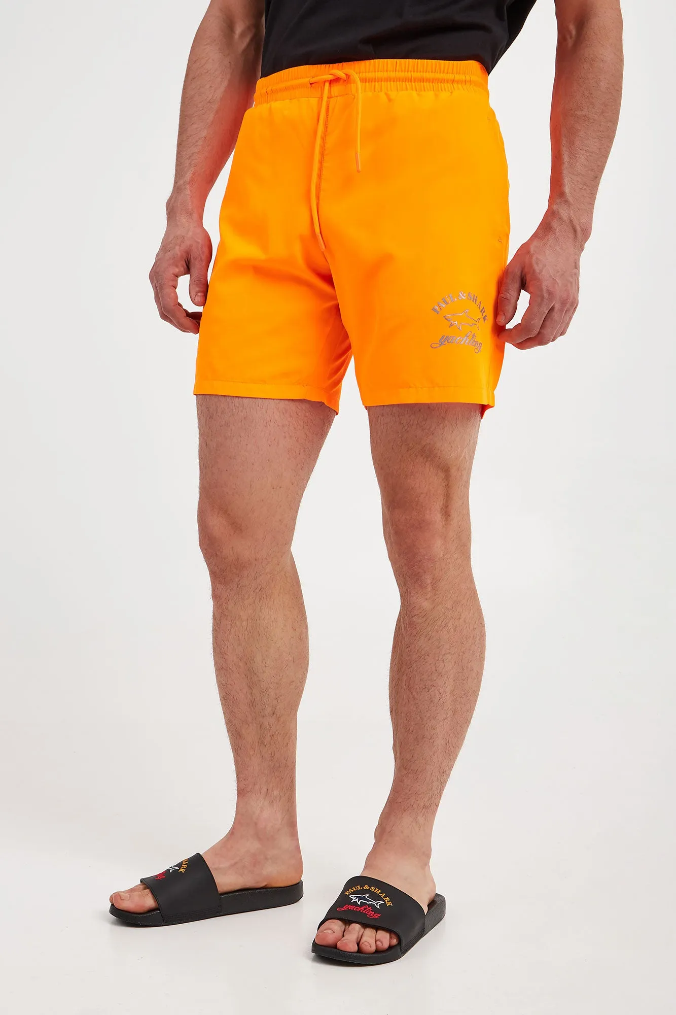 Orange Swim Shorts w/ Reflective Logo - PAUL & SHARK