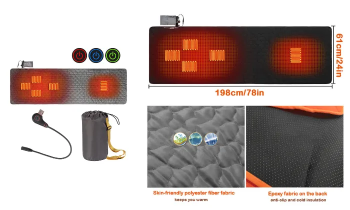 Outdoor USB Heating Sleeping Mat