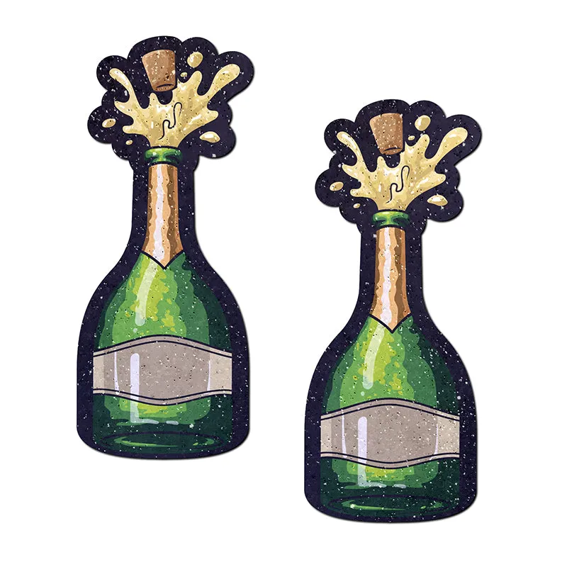 Pastease Champagne Bottle Sparkling Nipple Pasties Erupting Bubbly