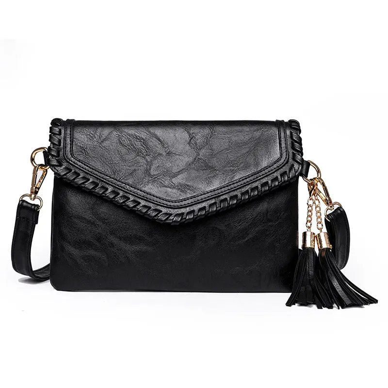 Paziye Vintage Tassel Clutch Satchel