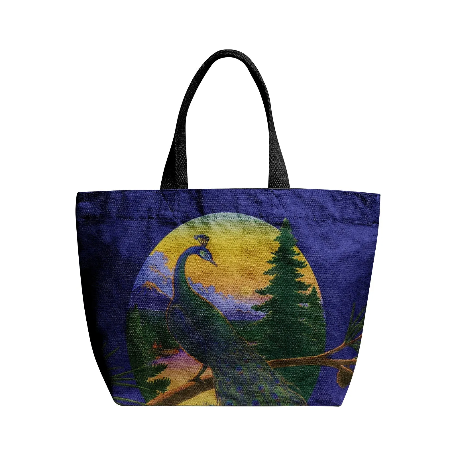 Peacock Tree Heavy Natural Canvas Bag by Mark Henson