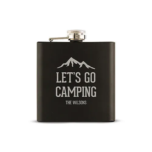 Personalized Black Hip Flask