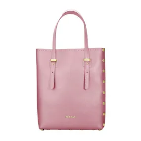 Pink Saffiano Leather Laptop Tote Bag