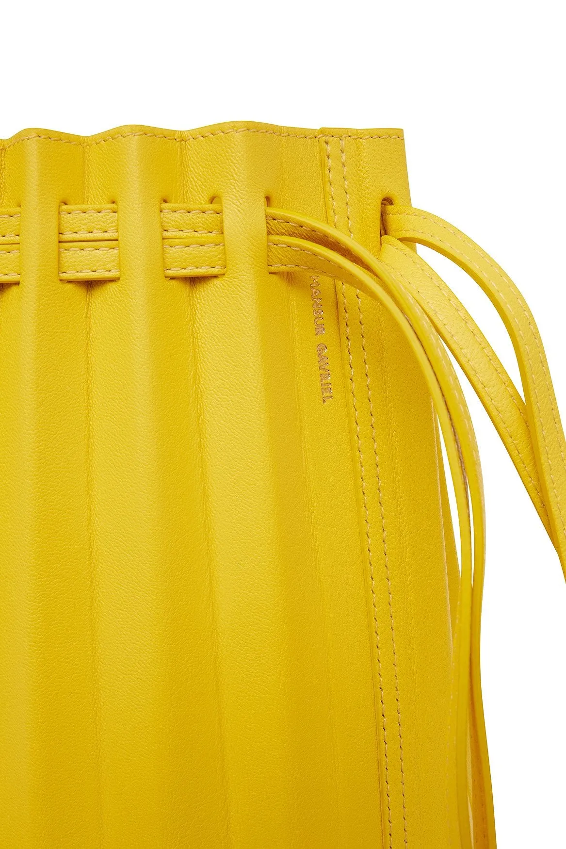 Pleated Bucket Bag - Sun