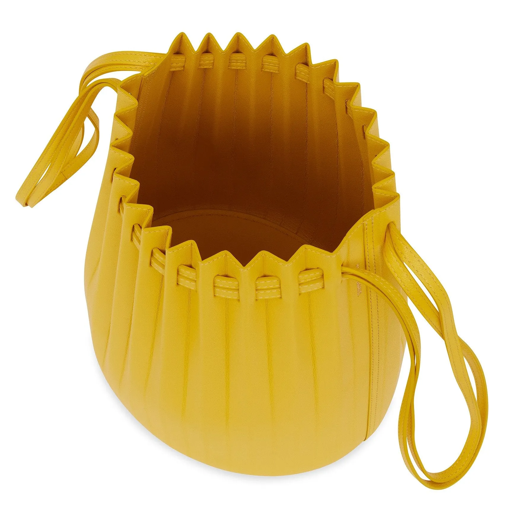 Pleated Bucket Bag - Sun