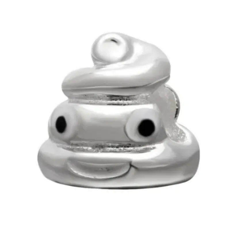 Poo Emoji Charm - 925 Sterling Silver